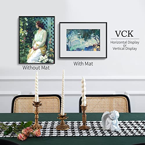 Image of VCK 12X16 Aluminum Black Picture Frames with Real High Definition Glass, 3 Pack Metal Poster Frame with Mat for 8x12 Picture or 12x16 without Mat