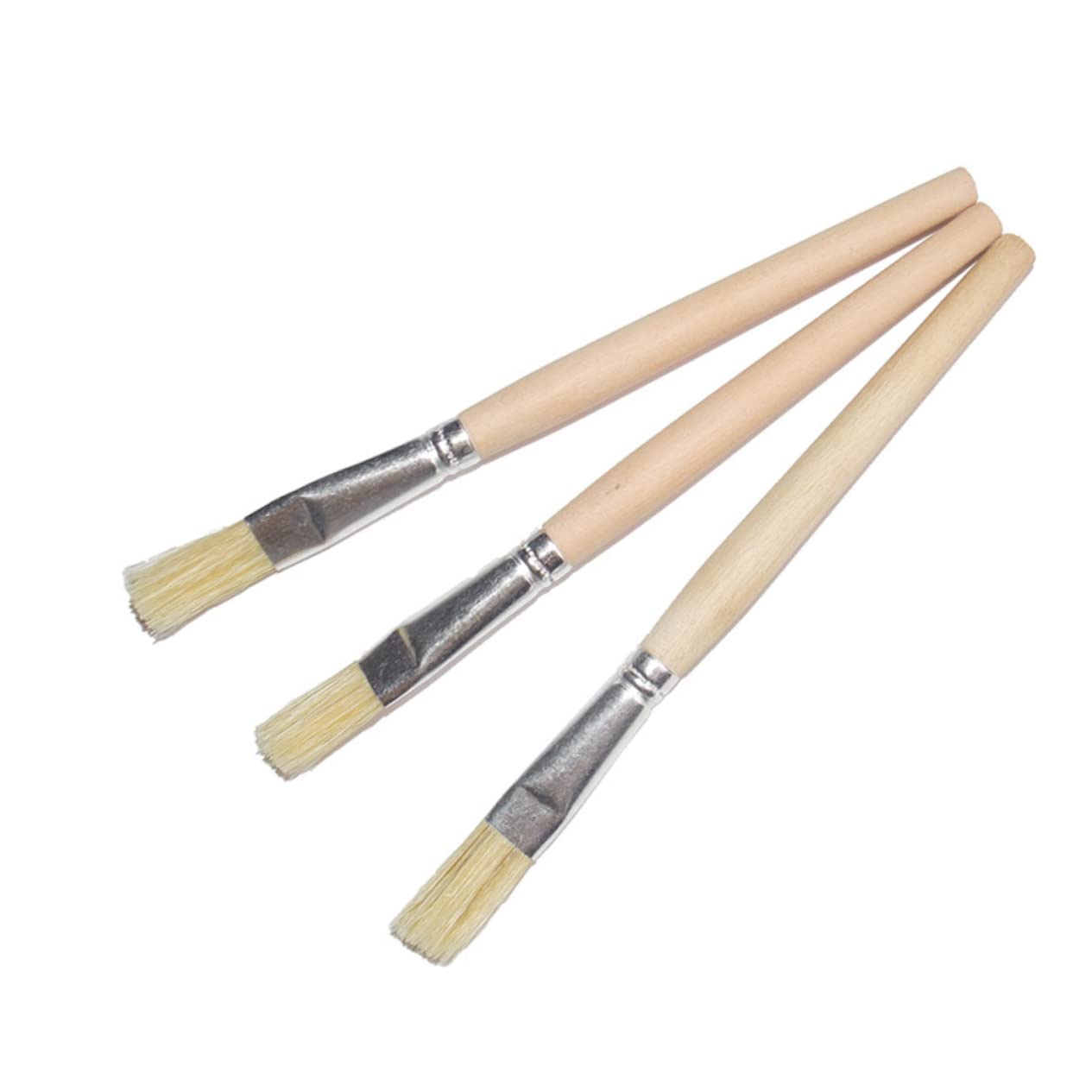 MUCKLILY 12pcs Basting Brush with Wooden Handle Versatile Oil Painting Baking and Bbq Cleaning Tool for Marinades and Sauces Ergonomic Design Easy to Clean Bristles