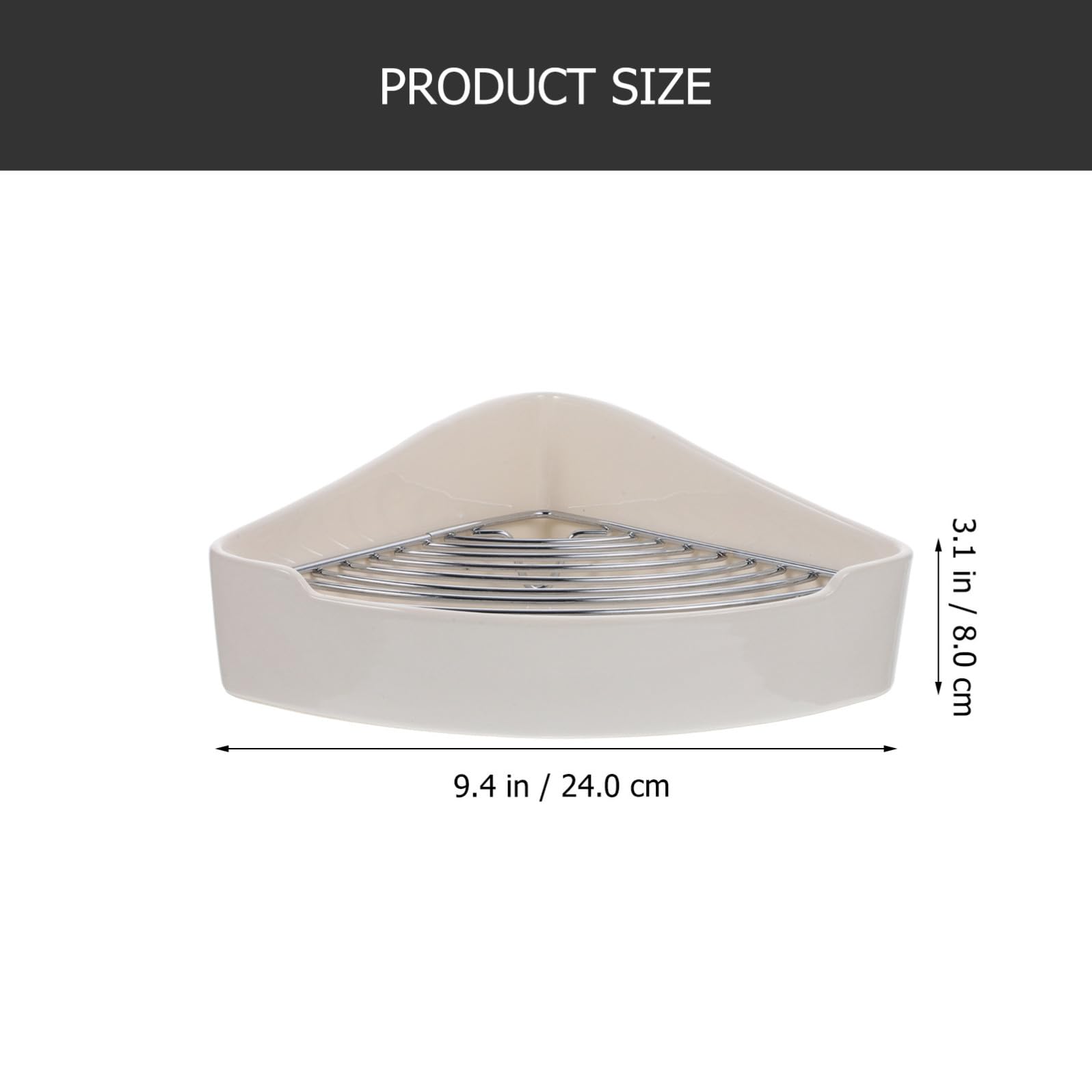 CRAFTHROU Lettiera Triangolare in Materiale Ceramico Bianco per Conigli e Criceti, Resistente alla Ruggine e Facile da Pulire, per Cucina e Bagno