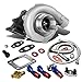 T04E T3/T4 4-Bolt Manifold Flange Stage III Universal Turbocharger+Oil Feed+Drain Line Turbine A/R .63