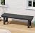 SERWALL 2-Person Backless Outdoor Bench 56 Inches, Black, 2 Pack