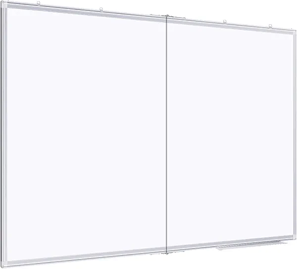 Magnetic Whiteboard Dry Erase, 48 x 36 inch Large White Board for Wall, Foldable Aluminum Frame Hanging Whiteboards for Home Classroom Office