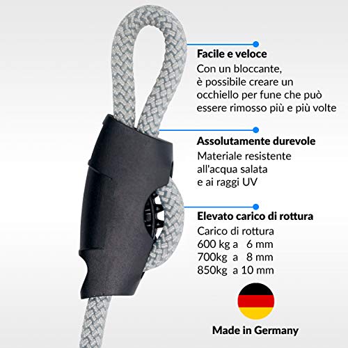 Toldoro 4 Pezzo Corda e Pinza da Sartiame 10mm