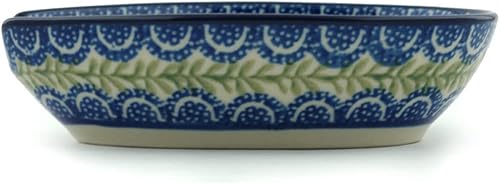 Miniatura 3 de Auténtico soporte de cuchara de cerámica polaca en diseño de campanas carmesí hecho a mano en Bolesawiec Polonia por Ceramika Artystyczna +