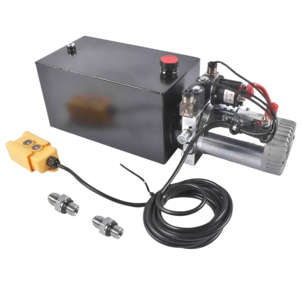 Hydraulic Pump Replacement Compatible with AP03 10 Quart Double Acting Dump Trailer Power Unit DC 12V 2.1HP