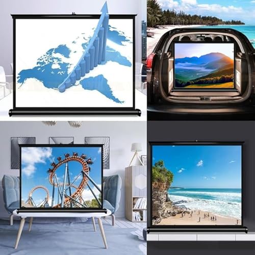 Pantalla de proyector manual portátil 50 pulgadas 16:9 miniatura 6