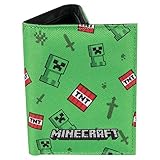 JINX Minecraft Creeper Sprite Nylon Tri-Fold Wallet (Multi-Color, One Size)