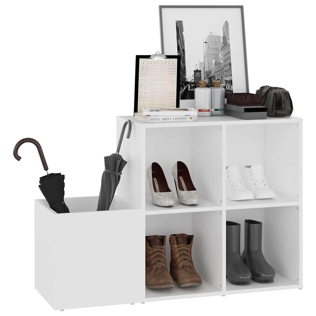 Armoire à Chaussures Blanche 105 x 35,5 x 70 cm Bois d'Ingénierie