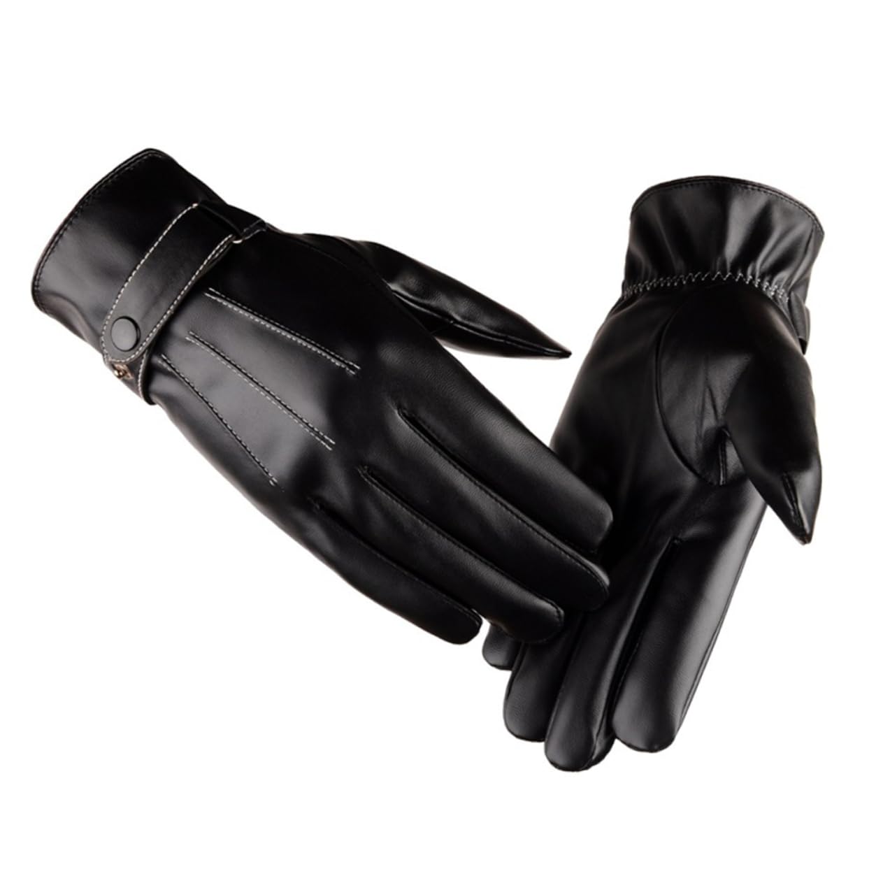 OUNONA Men's Winter Cycling Gloves Driving Gloves Warm Blend Cuff for Outdoor Sports