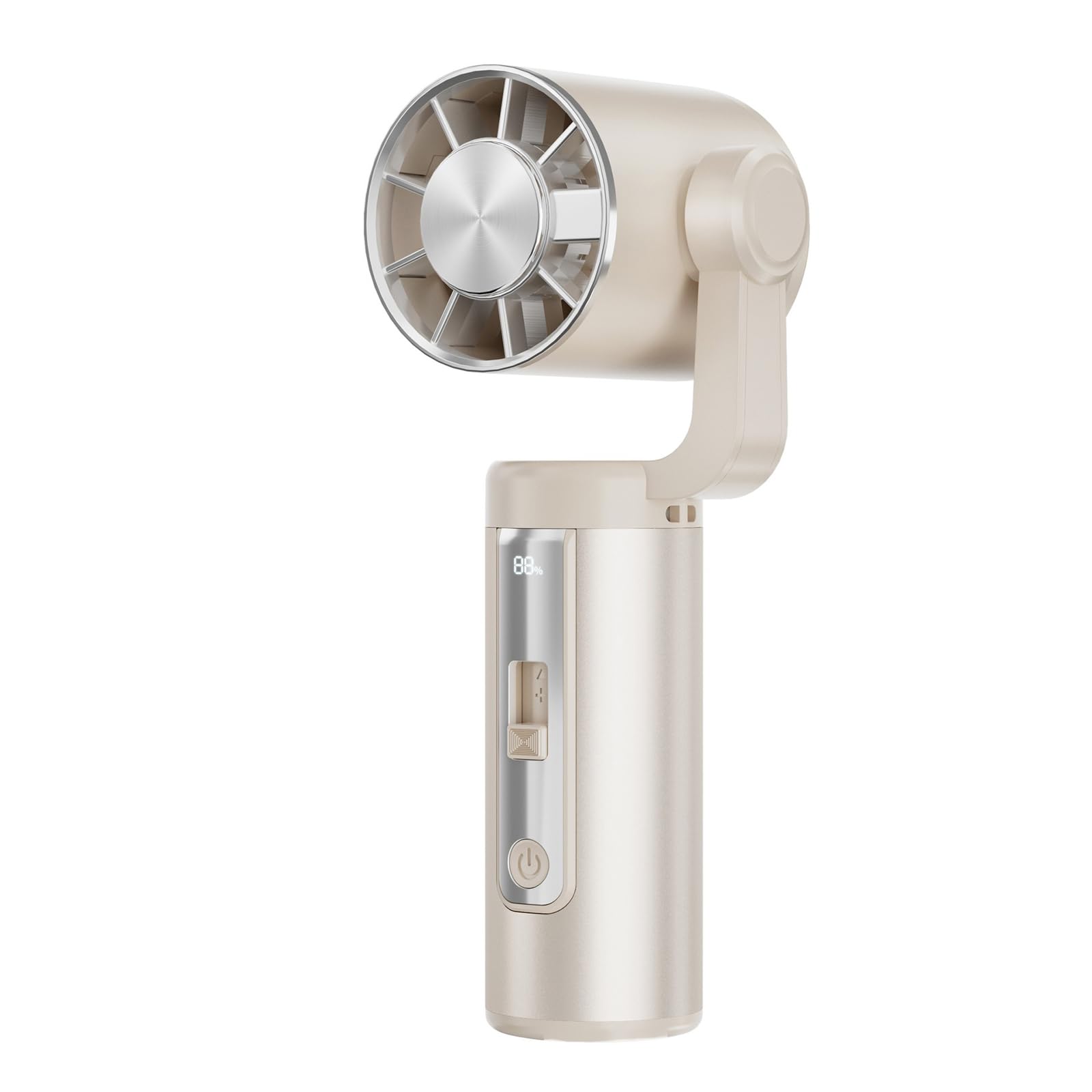 FROMCEO Portable Handheld Desk Fan Rechargeable 199 Speed Cooling Fan Personally Cooling Tool for Outdoor Camping Traveling Low Noise Small