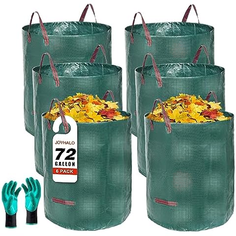 Joyhalo 72 Gallon Reusable Yard Waste Bags Cover