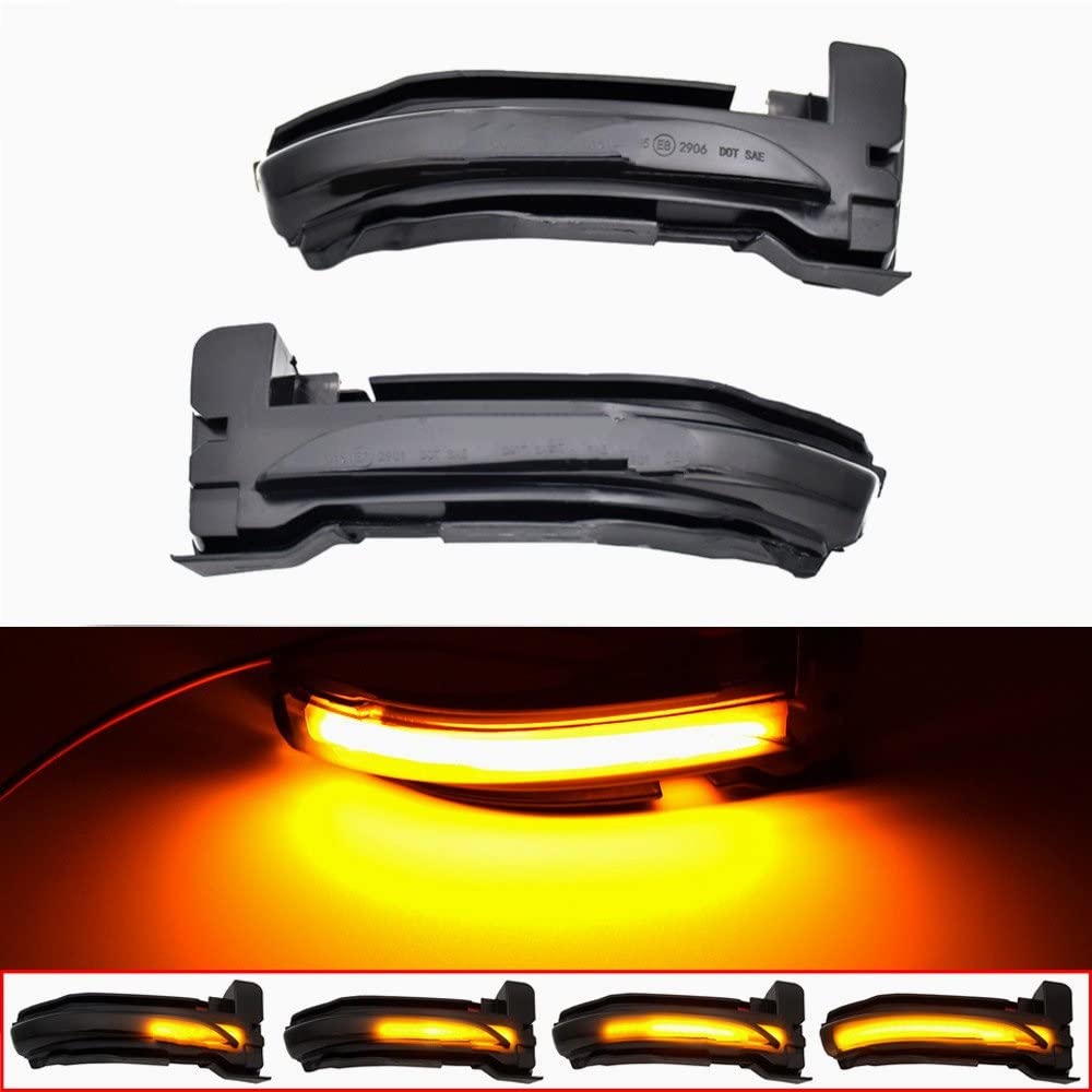 Intermitentes AutomóViles Indicador Espejo Lateral Coche Intermitente Que Fluye 2 Piezas Intermitente Dinámico LED Señal Giro Para Ford Para Kuga Para Escape CX482 2019-2022 Componentes de las luces d
