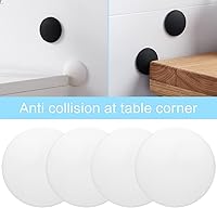 Vista 3 de Protector de pared para tope de puerta de 3.15 pulgadas, 8 piezas de amortiguadores de silicona suave blanca para manija de puerta, a prueba