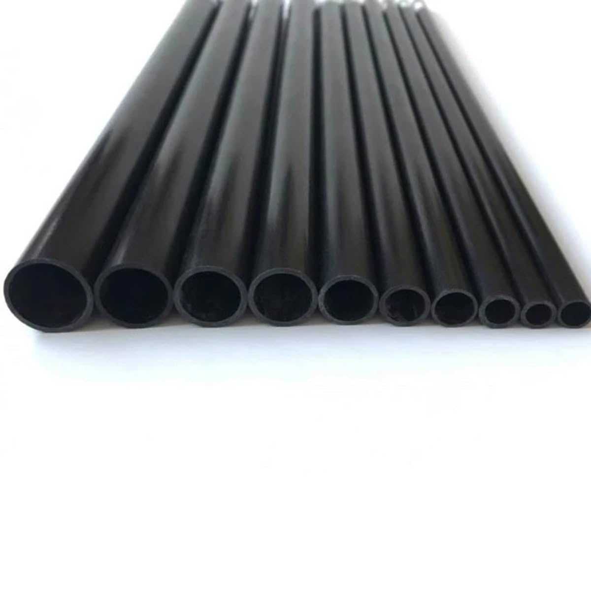 Lot De 2 Tubes Creux En Fibre De Carbone 3K De 50 Cm, 2 Mm, 2,5 Mm, 3 Mm, 4 Mm, 5 Mm, 6 Mm, 7 Mm, 8 Mm, 9 Mm, 10 Mm, For Cerf-volant/avion RC(3mmx2mm)