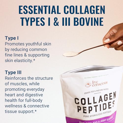 image for Live Conscious Collagen Peptides Powder - Naturally-Sourced Hydrolyzed