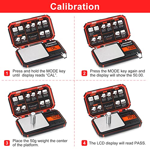 Fuzion Tu-X Digital Pocket Scale, 200G/0.01G Digital Gram Scale With 6 Units For Personal Hobbies, Small Food Scale, Jewelry Scale, Powder Scale #TOP5