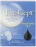 Optics Eye-Cept Rewetting Drops, 20-Count 0.02 fl oz (0.5 ml) droppers (Pack of 4)