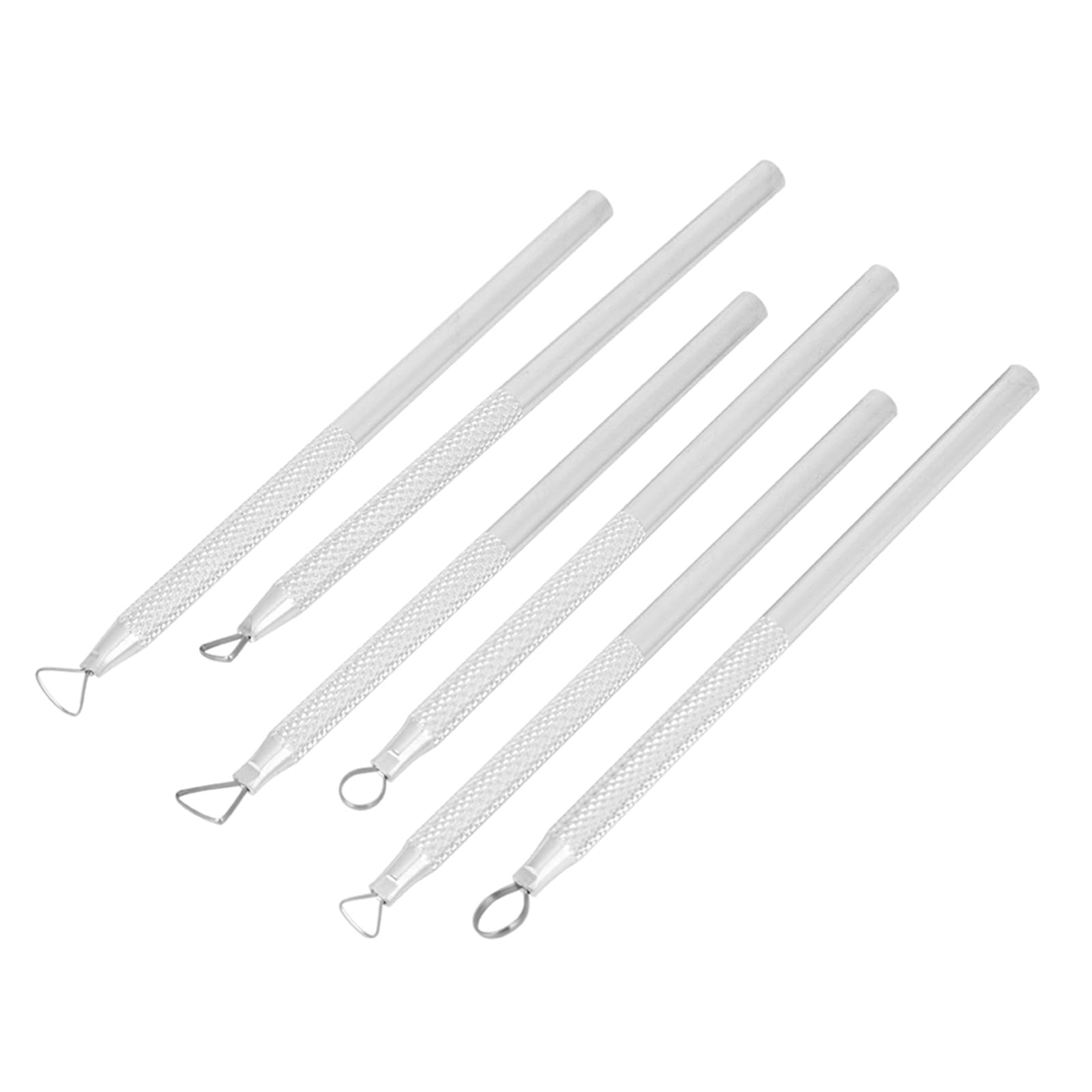 6Pcs/Set intaglio Raschietto, Incisione punta cava intagliatore Argilla incisione Scultura Strumenti in Lega di Alluminio, per Fanghi Goffratura Modellatura Lisciatura e intaglio dell'argilla