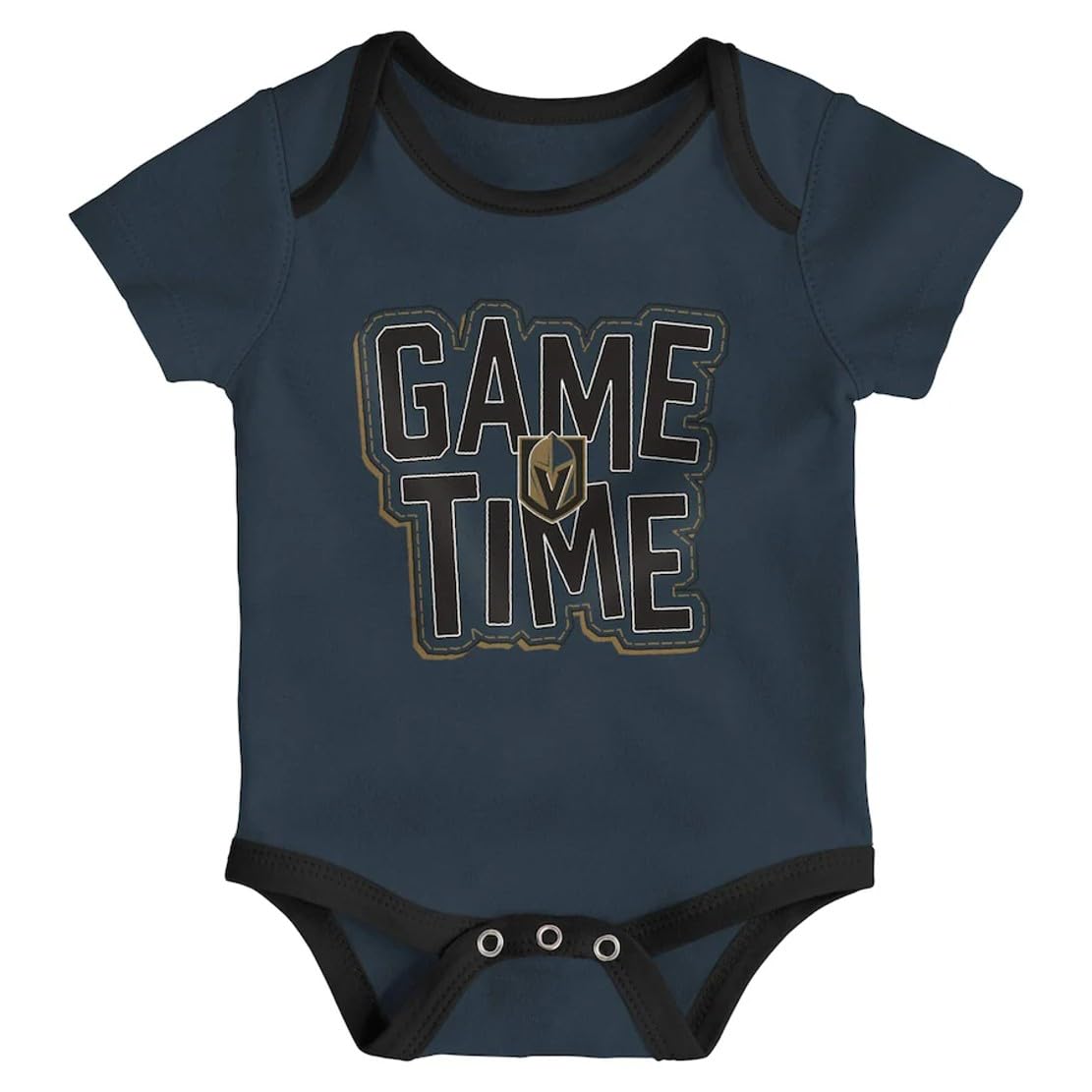 VF Vegas Golden Knights Game Time One Piece Creeper Bodysuit - Charcoal (Charcoal, 3-6 Months)
