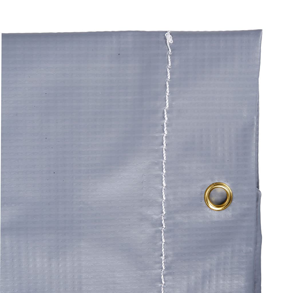 OROK 647115 Bâche Plate pour Remorque 150 x 105 cm – Taille M – 400 g/m² – Protection Étanche Chargement – PVC Gris avec Élastique Périphérique