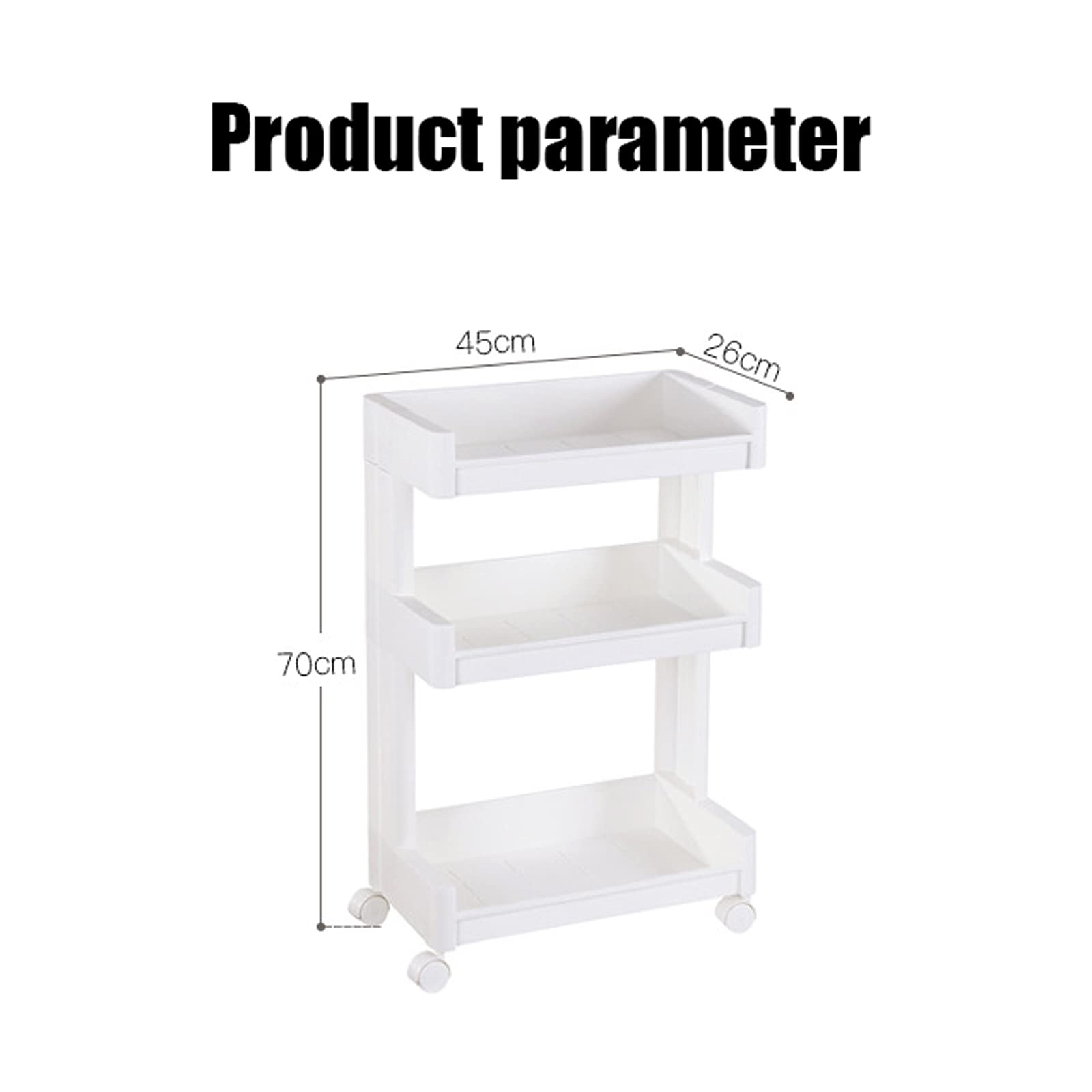 Carrello portaoggetti a 4 ripiani, organizer scorrevole per frutta e verdura, per cucina, bagno, ufficio, garage e salone, salvaspazio, facile mobilità, soluzione versatile