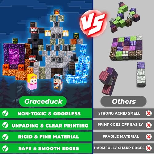 Miniatura 4 de Graceduck Bloques Magnéticos 150 Piezas Imán De Construcción Dark Castle Sword Domain World Juguetes Magnéticos De Construcción Juguetes Sensoriales Stem Montessori Para Niños Pequeños De 6, 7,