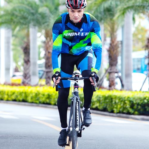 Calças de ciclismo masculinas de compressão para ciclismo de estrada com enchimento à prova de UV, V