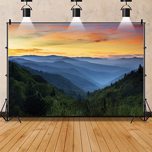 Toile de fond de photographie sans pli polyester coucher de soleil