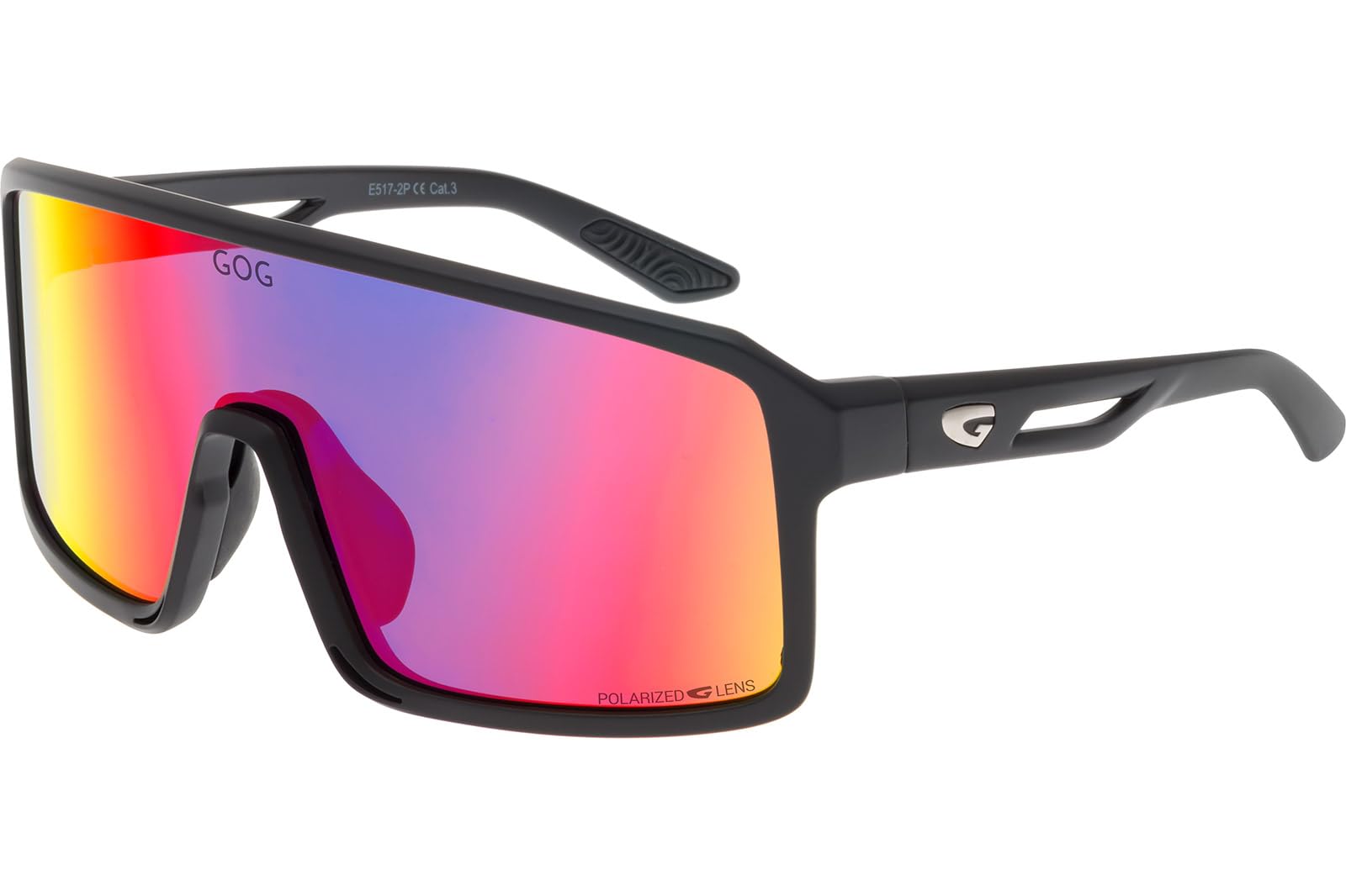 GOG Polaryzowane okulary rowerowe sportowe okulary przeciwsłoneczne UV400 do biegania dla mężczyzn i kobiet UV400 Premium E517-2P