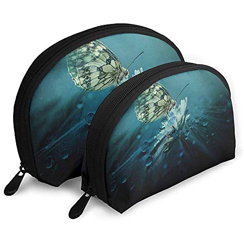 Preisvergleich Produktbild Tier Check Muster Schmetterling Tragbare Taschen Kosmetiktasche Kulturbeutel Multifunktions Tragbare Reisetaschen mit Reißverschluss