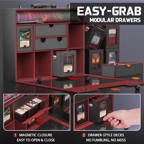 Image of Kabinka MTG Commander Deck Box, Modular 9-in-1 TCG Card Storage Box
