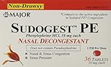 Sudogest PE Generic for Sudafed PE Nasal Decongestant Phenylephrine HCl 10mg Tablets 36CT