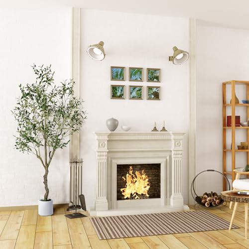 Jocoevol Artificial Olive Tree 6Ft, Indoor Fake Silk Plant With Realistic Trunk thumb #4