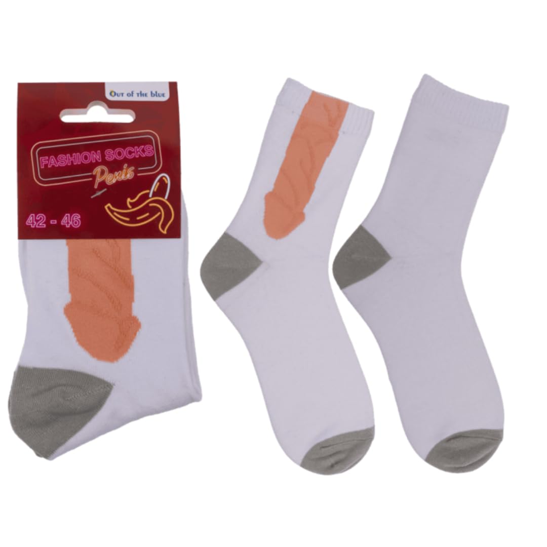 Lnd Gifts Men's White Lnd, Novelty Joke Socks Size 8-11, Funny Gifts For Stag Do Accessories, Secret Santa Present For Or Christmas Stocking Fillers For Gentle, Practical Joke Novelty Gifts For Him