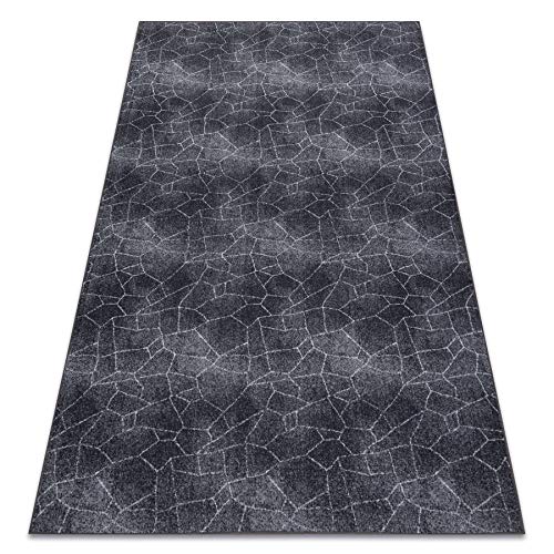 rugsx Tapis Stone pour Le Salon, la Chambre à Coucher, la Salle à Manger, Le Bureau, la Chambre d'enfant, Haute qualité, Gris 100x300 cm