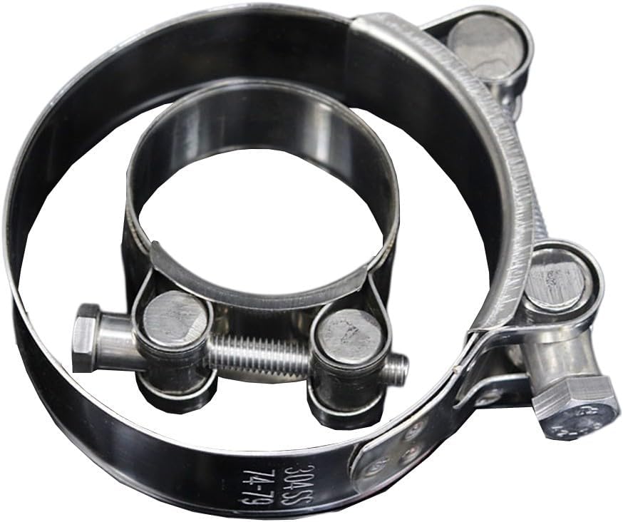 Steel T-Bolt Hose Clamps (26–79 mm Adjustable) Automotive Turbo, Intake & Radiator Hoses – Heavy-Duty, Resistant, Rounded – 10-Pack(29-31mm)