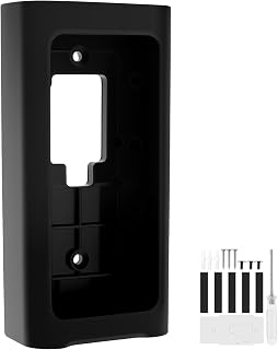 Video Doorbell Mount Theft Camera Doorbell Bracket Adjustable No Drilling Video Bell Holder Not Block Motion Sensor for Houses Apartments(black)