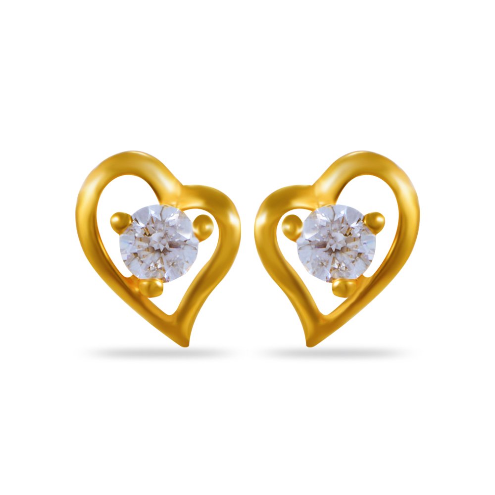 Women's & Girl's Impress Collection 22K Yellow Gold Stud Earrings-image-42