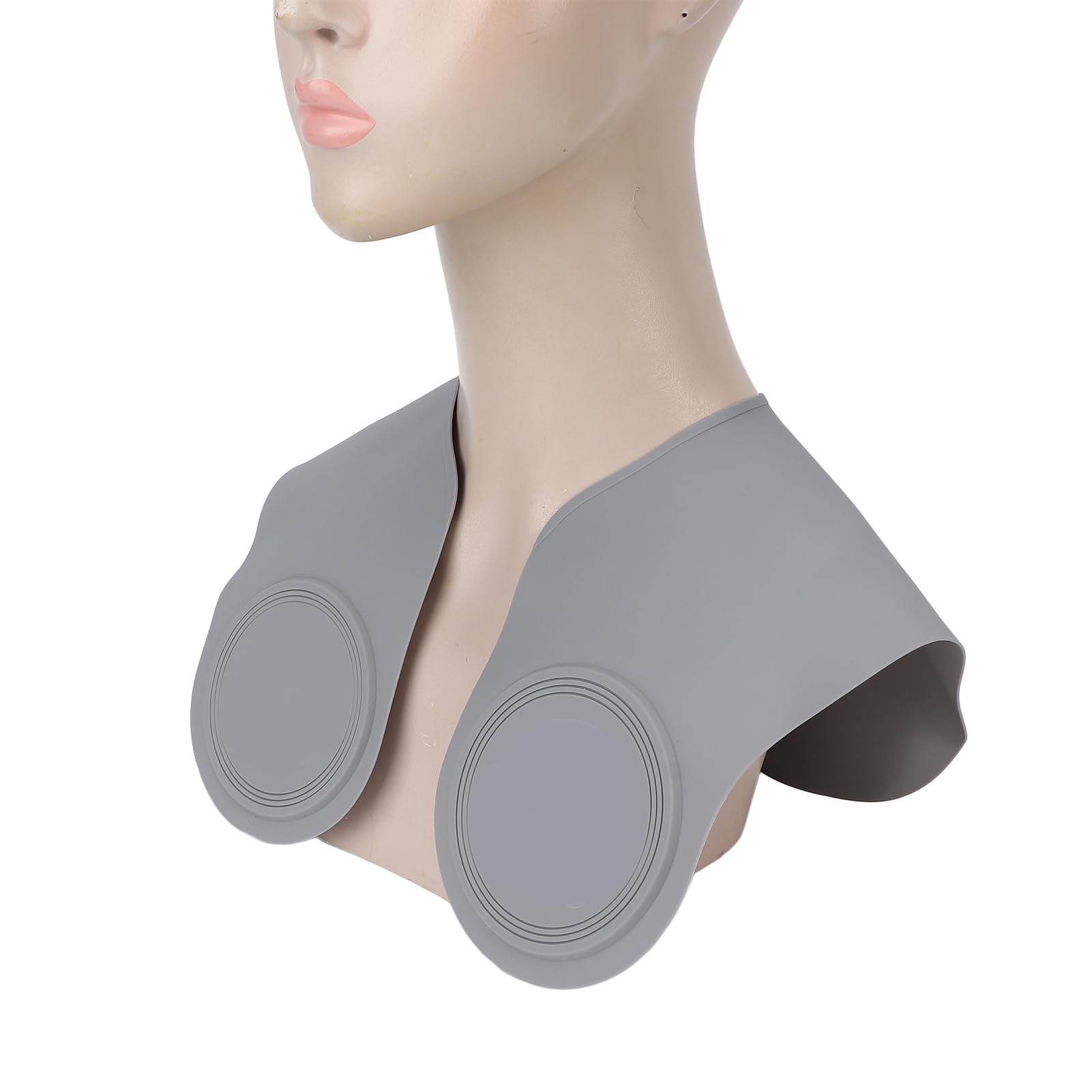 Collare per Tagliare i Capelli, Mantella per Tinture per Capelli Impermeabile Protezione per il Collo in Silicone per Parrucchieri per Parrucchiere, Tappetino per il Taglio dei Capelli per(Grigio)