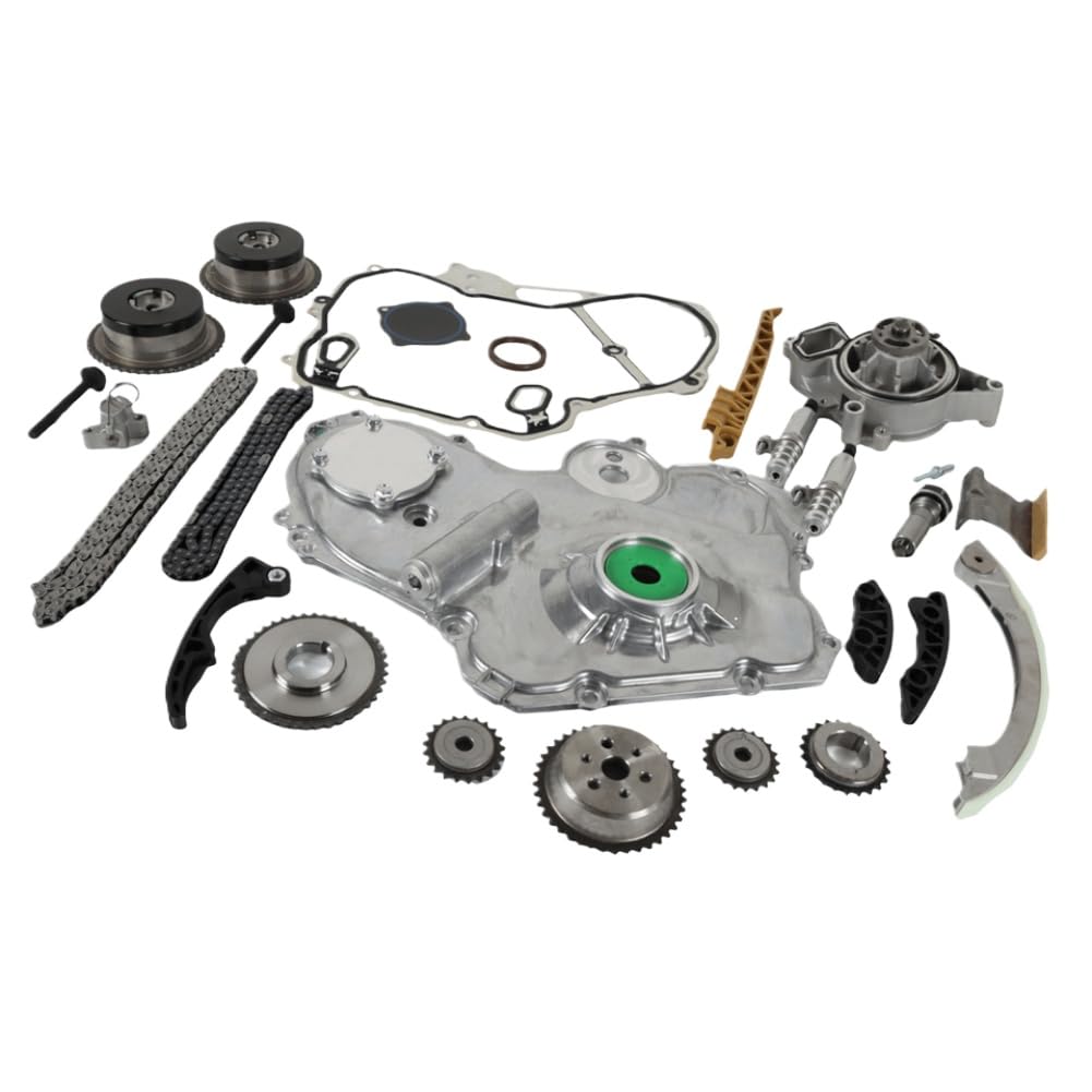 Kit catena di distribuzione con ingranaggio attuatore solenoide VCT e pompa acqua compatibile con Equinox Terrain Verano LaCrosse Regal