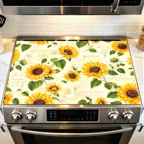 Image of Sunflower Stove Top Covers for Electric Stove, 28.4x20.5 in