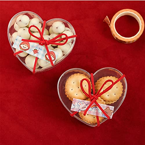 Lovplay Clear Acrylic Plastic Box Heart-Shaped Cube 3 Pack Small Acrylic Box With Lid 3.3X2.9X1.6Inch/85X75X40Mm Storage Boxes Organizer Containers For Candy Pill Tiny Jewelry Boxes #TOP6