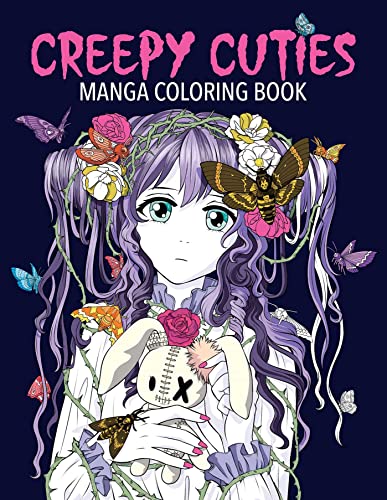 Desti Creepy Cuties Manga Coloring Book cover