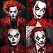 Black White Red Face Paint + 3PC Sponge + Brush, Colored Eye Black for Baseball Softball Sport Games, Body Painting Kit for Halloween Clown Makeup, Cosplay, Costume, SFX Special Effect, Theme Parties