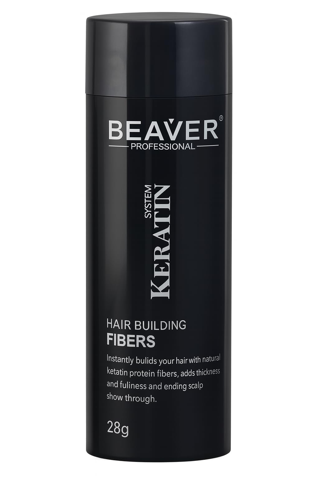 Beaver KERATIN Hair Building Fibres Hair Loss Concealer 28g LIGHT BROWN (Beaver Fibres)