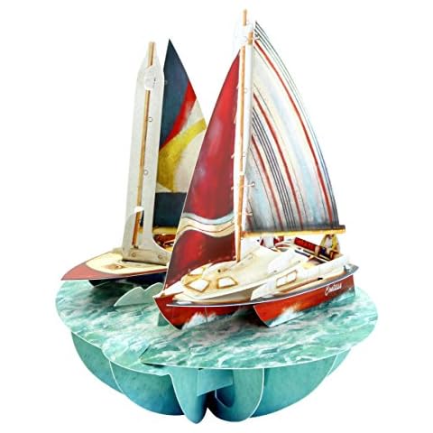 Santoro Pirouettes Sailing 3D Pop Up Card, Multicolor Cover
