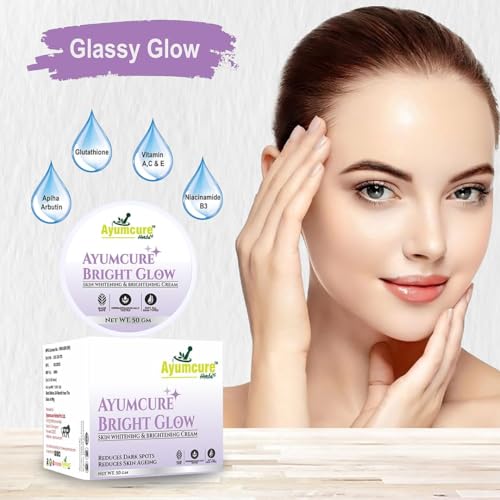 Image of Ayumcure Glutathione & Niacinamide Skin Whitening Cream 50 g | Kojic Acid, Vitamin C & E | Anti-Aging, Tan Removal, Brightening Cream for Women & Men | All Skin Types