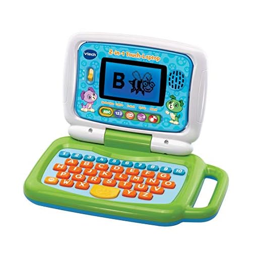 Vtech 80-600904 2-i-1 pekskärm bärbar dator, lärande laptop, flerfärgad