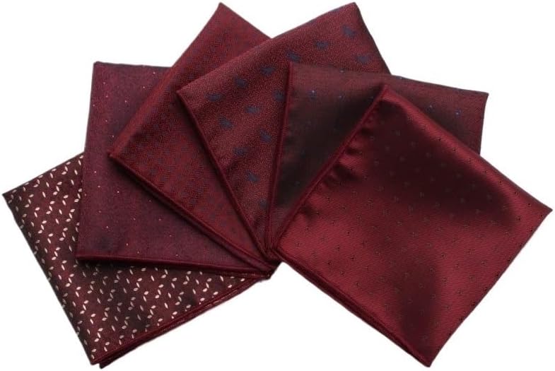 Men's Suit Pocket Square Yarn-dyed Polyester Silk Party Handkerchief