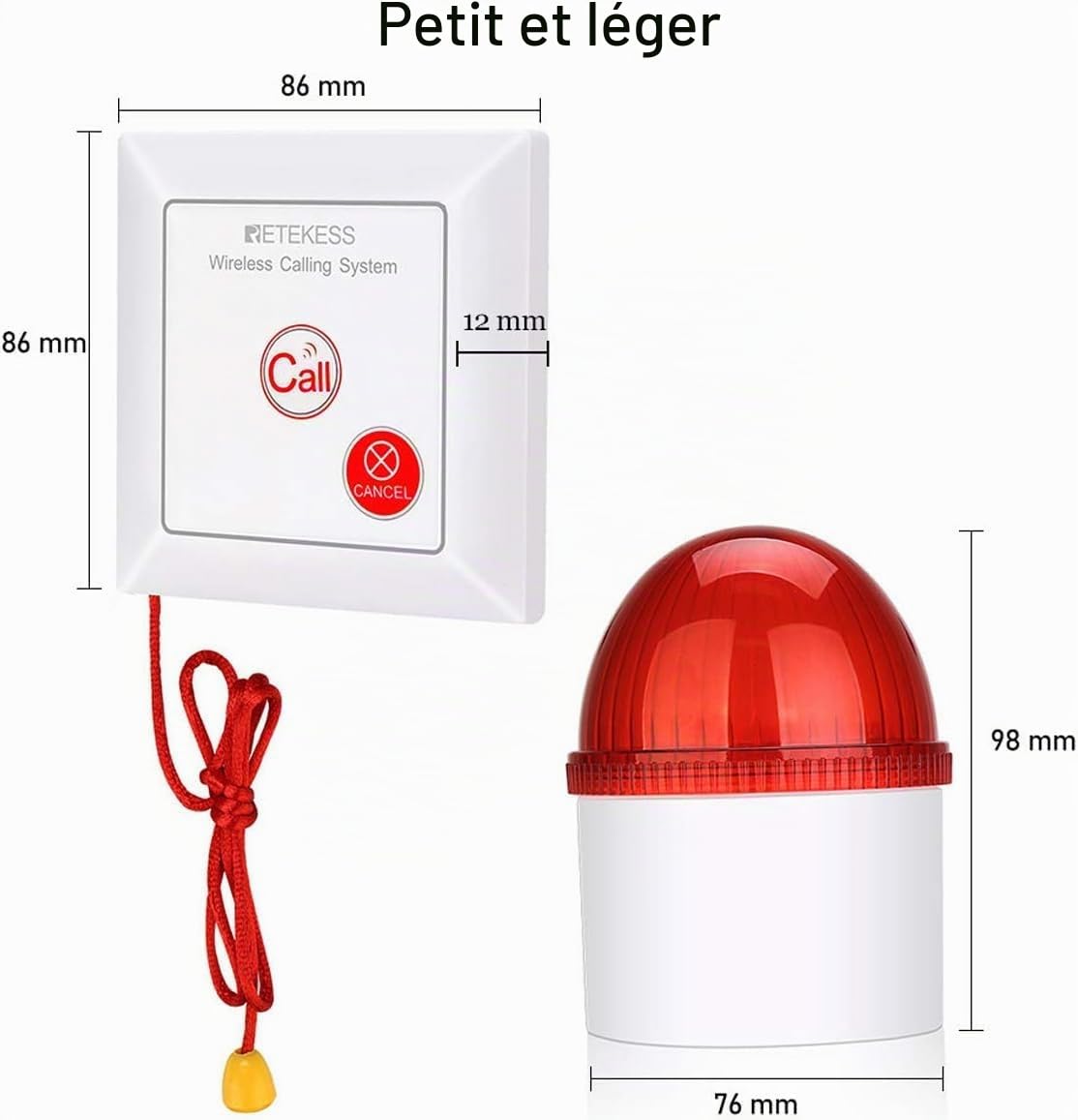 Retekess TH103 Système d'Appel Urgence Senior, Système d'Appel